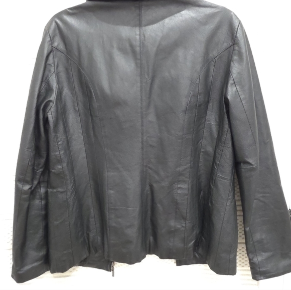 east 5th Genuine 100% NAPA Black Leather Womens Jacket Zip Up Small EUC - Picture 4 of 13